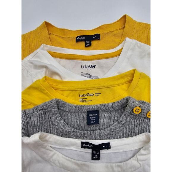 5 Piece Gap Girl's 4/5 Yellow French Tops/Sweater/Dress Lot - Picture 15 of 15